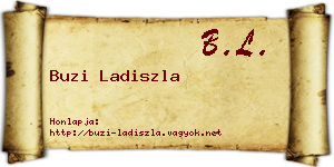 Buzi Ladiszla névjegykártya